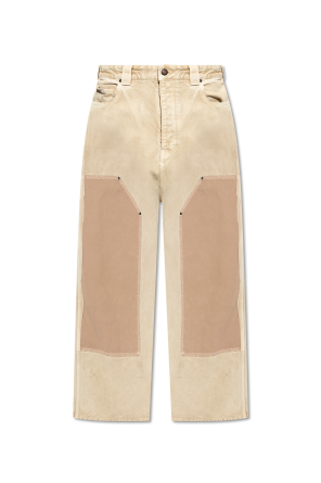 【送料&関税込】Ami Alexandre Mattiussi Trousers Pences Brown Straight-Fit Trousers by AMI Paris on Sale